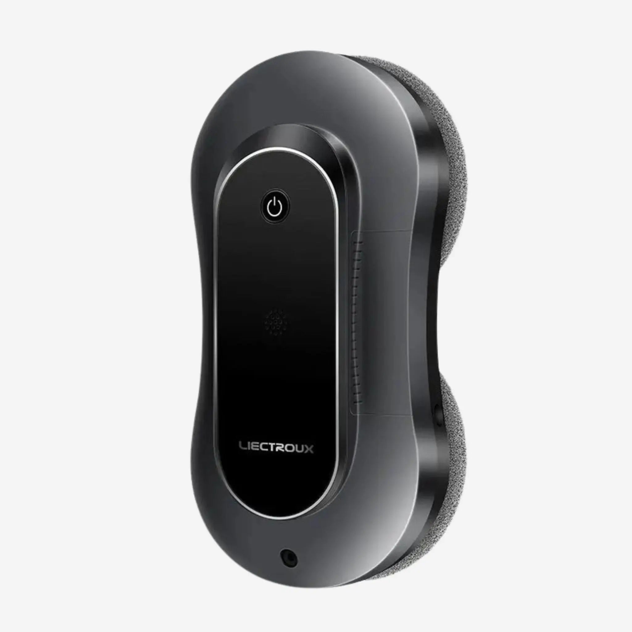 Ovanifrånvy av fönsterputsrobot YW810 med strömknapp och stilren mittpanel i svart finish.