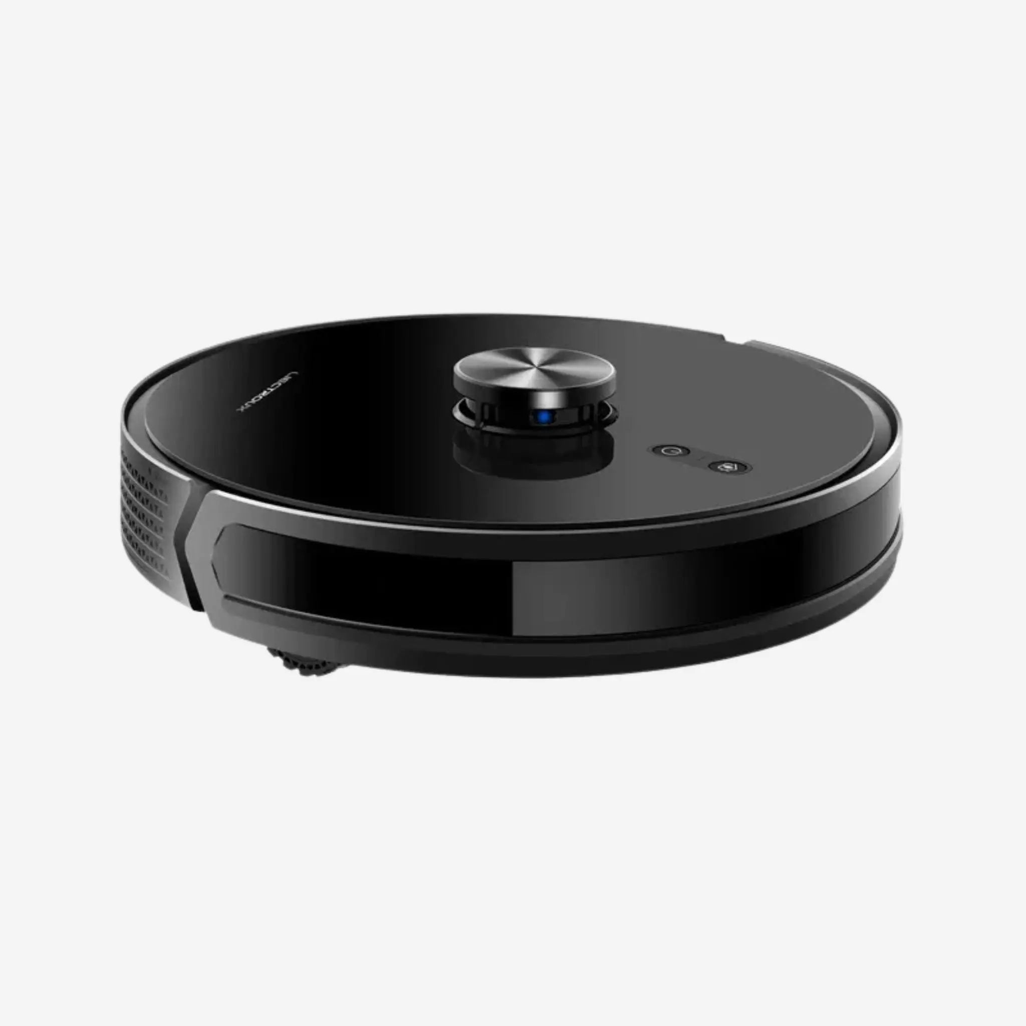 Robotdammsugare X6 i svart – sned sidovy som visar den slimmade designen.